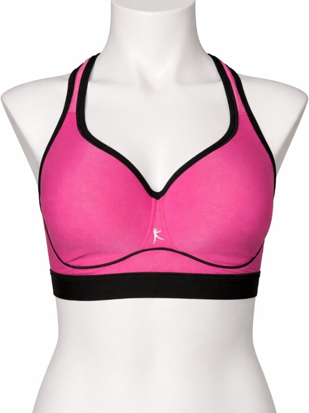 DANSKIN NOW Criss-Cross Pink Black Sports Bra 36D